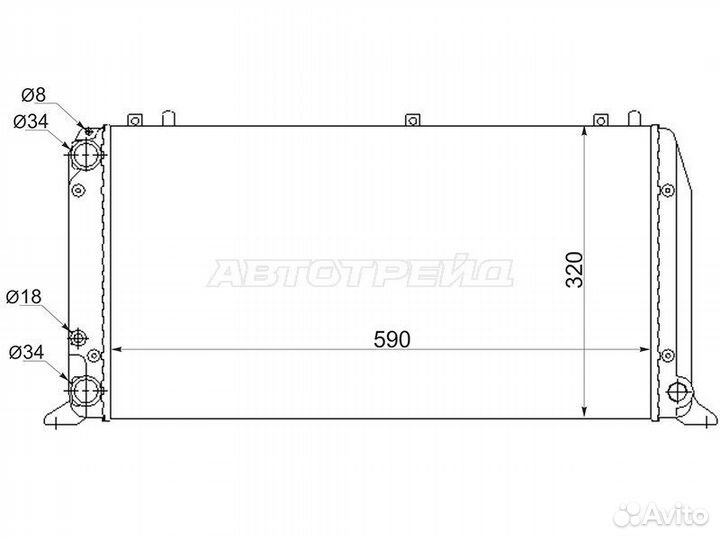 Радиатор Audi A3 03-13 / Skoda Octavia 04-13 / Volkswagen Golf 03-16 / Jetta 05-19 / Passat 05-15