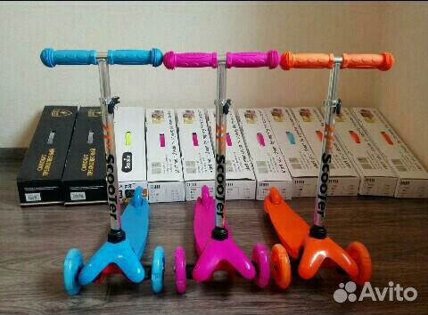 Самокат Scooter мини mini(Оригинал) с регулируемой