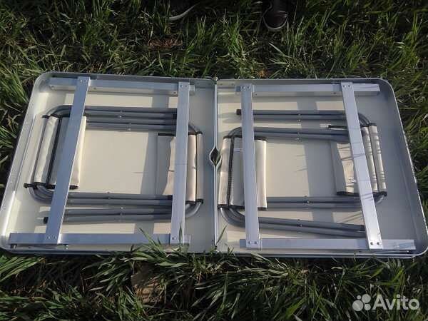 Стол складной с 4мя стульчиками 120х60х70см