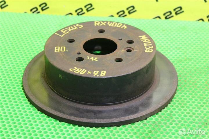 Тормозной диск задний Lexus Rx400H MHU38 3MZ-FE