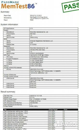 DDR4-2666 dimm Micron MTA8ATF1G64AZ-2G6J1 8Gb