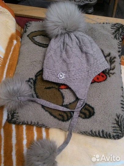 Шапка зимняя на 6-8 лет