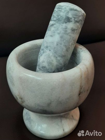 Ступка с пестиком мраморная