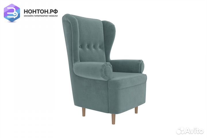 Кресло Торин велюр бирюзовый