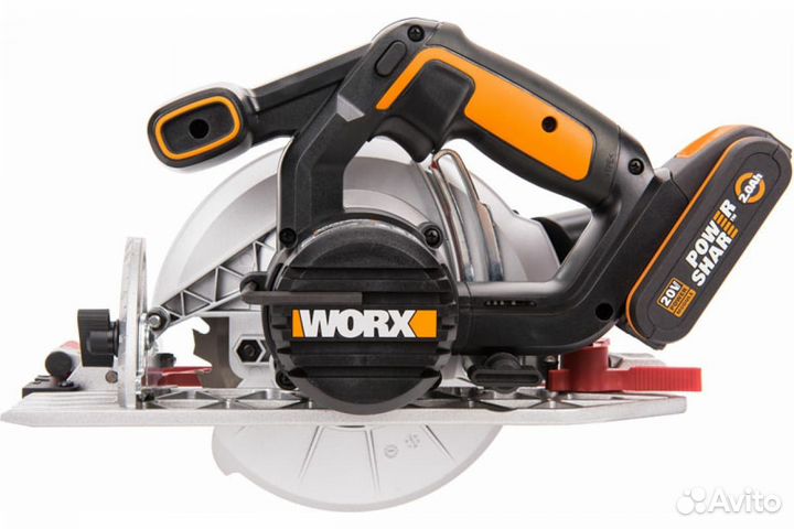 Дисковая пила worx WX530.9, без АКБ и зу