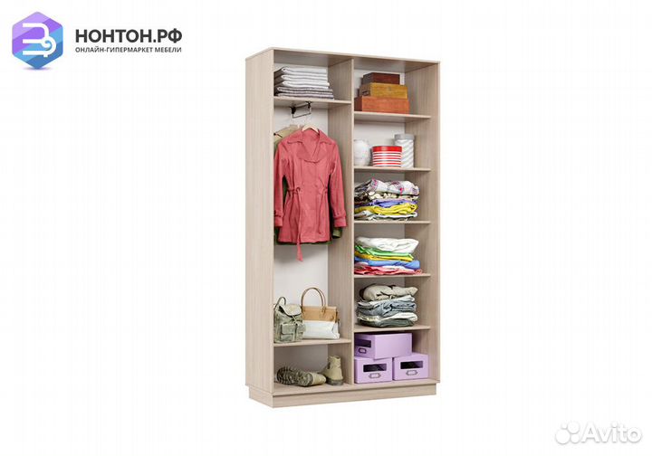 Шкаф-купе двухдверный Альнаир мини ясень шимо свет