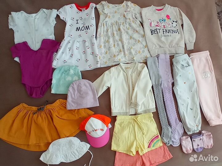 Вещи пакетом для девочки 86 92