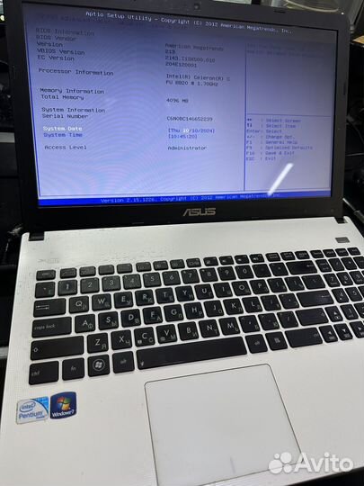 Ноутбук asus x501a b820/4gb