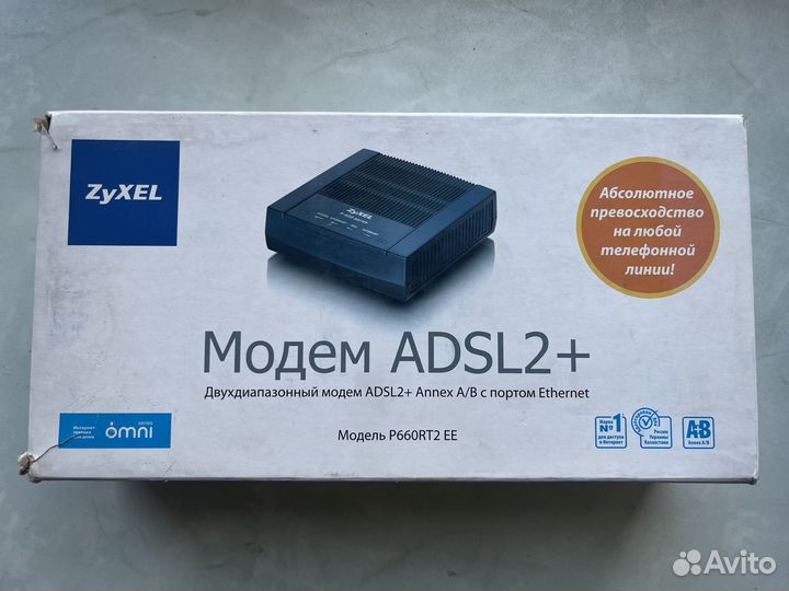 Adsl2+ модем zyxel P660RT2 EE
