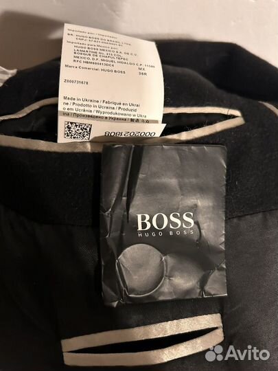Пальто мужское шерсть кашемир Hugo Boss