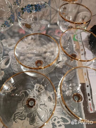 Фужеры стопки богемия Чехословакия