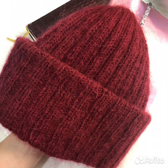 Шапка бини марсала