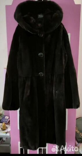 Шуба норковая Blackglama с капюшоном 42 - 44