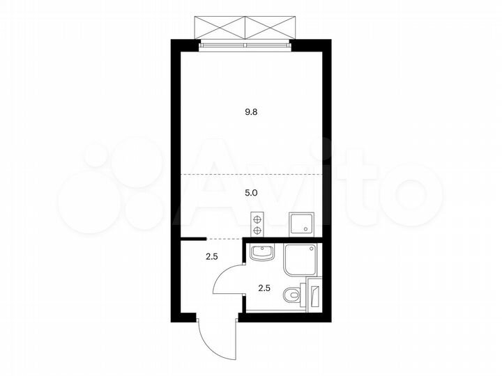 Квартира-студия, 19,8 м², 21/33 эт.