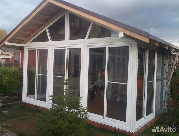 Остекление беседки раздвижное