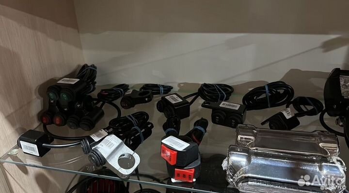 Выключатель на руль мото 1 кнопка для мото