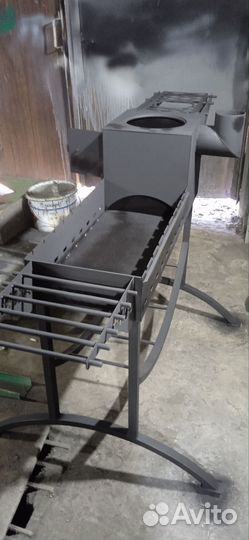 Мангал с печью под казан