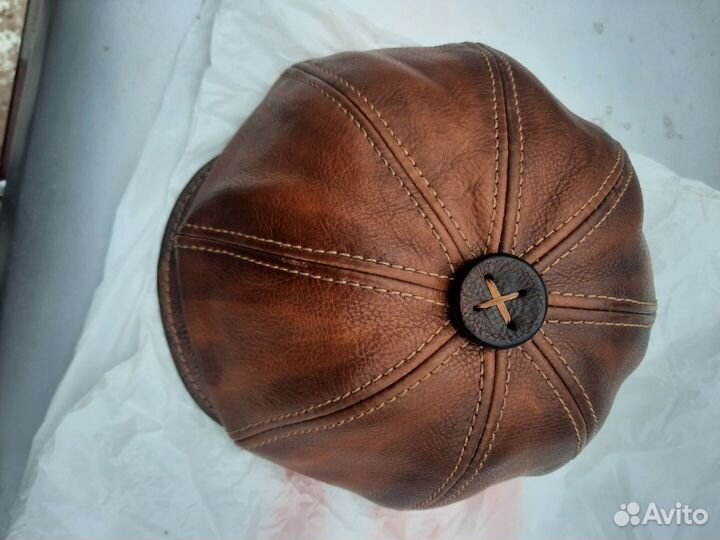 Кепка зимняя из натуральной кожи