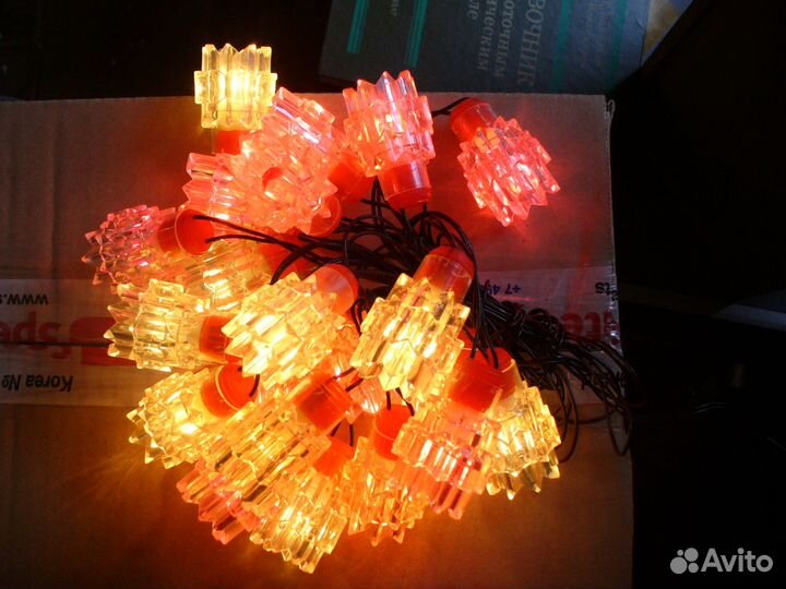 Елочная гирлянда и игрушки СССР