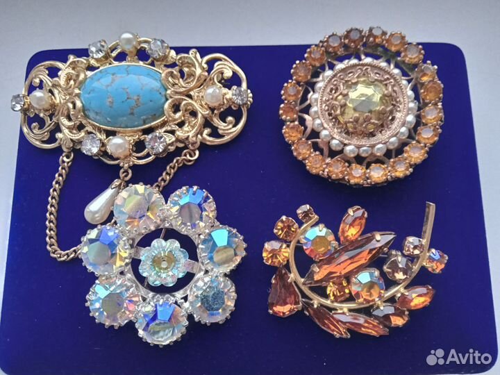 Броши чешские винтаж