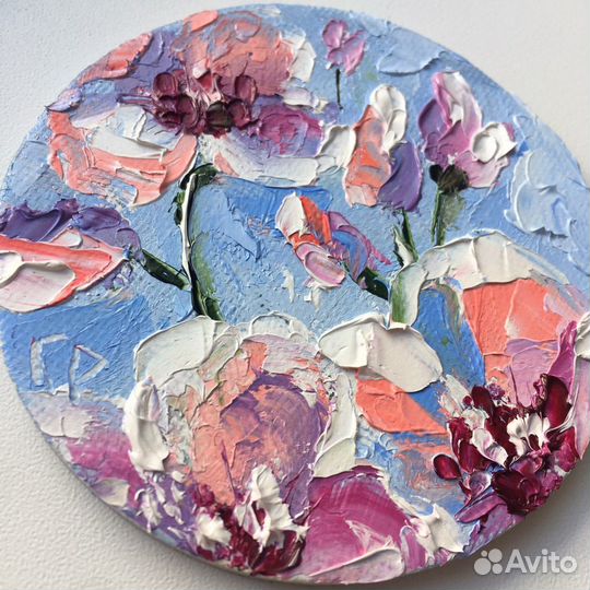 Картина маслом пейзаж цветы натюрморт вишня сакура