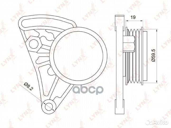 Ролик натяжной навесного оборудования PB5037 LY