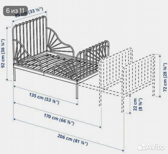 Кровать односпальная 90х200 с матрасом бу