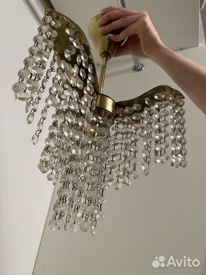 Люстра с бра хрустальная