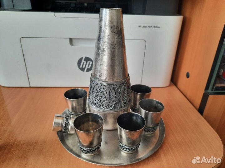 Набор коньячный юммет (СССР. Мельхиор)