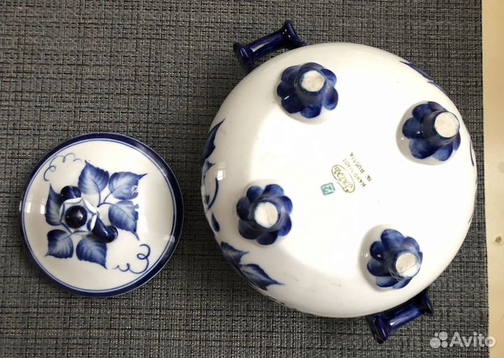 Конфетница или сахарница гжель