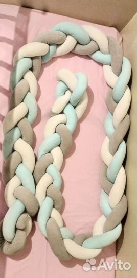 Бортик коса в кроватку