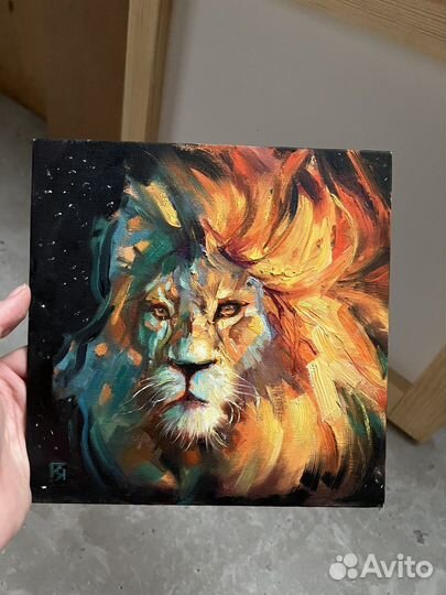 Картина маслом «Лев»
