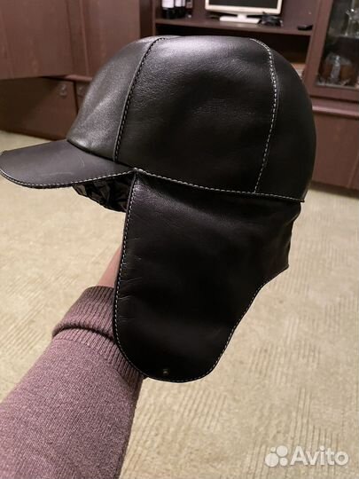 Кепка натуральная кожа