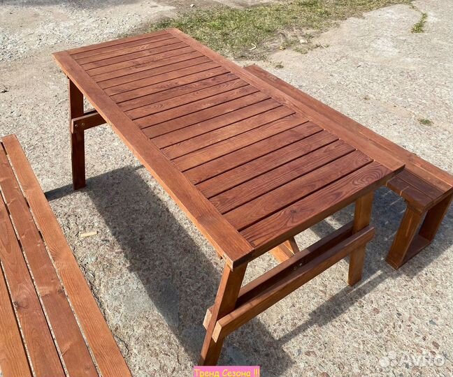 Садовый Стол для дачи Дятел арт.G-003-OAK