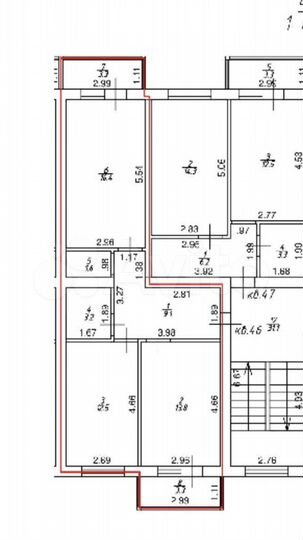 2-к. квартира, 63 м², 5/5 эт.
