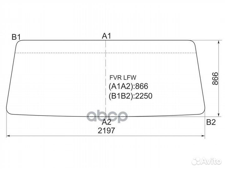 Стекло лобовое Foton Auman 06- / Isuzu Forward 95