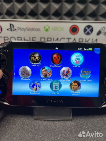 Sony ps Vita прошита + 128гб + 39 игр