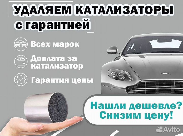 Удаление катализатора бесплатно на Jaguar