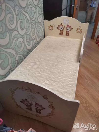 Детская кровать от 3 лет с бортиками