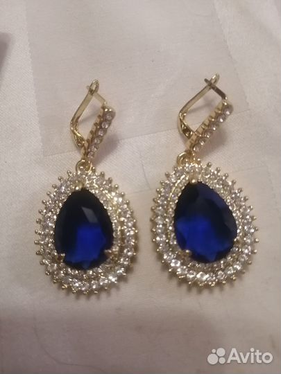 Серьги праздничные (бижутерия. )