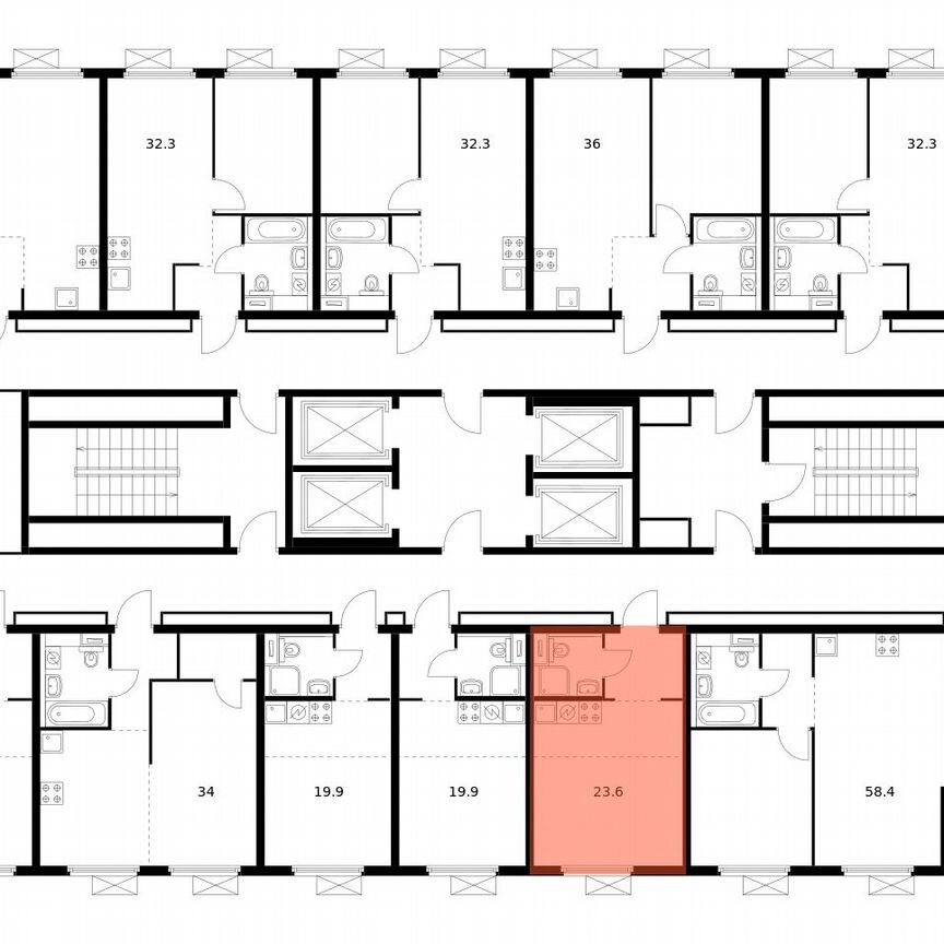 Квартира-студия, 23,5 м², 33/33 эт.