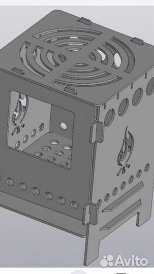 Мангал, походная печь под казан