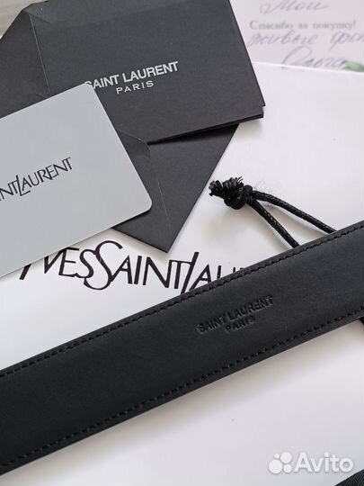 Ремень YSL натуральная кожа серебро