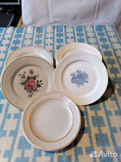 Тарелки суповые, для второго, закусок, времен СССР