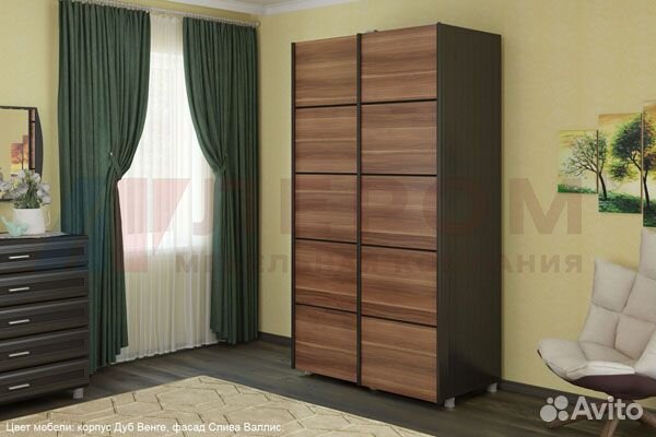 Шкаф купе кп-121 Венге/Слива