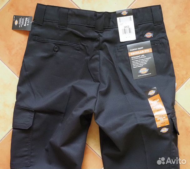 Брюки карго Dickies черные новые 34W 32L