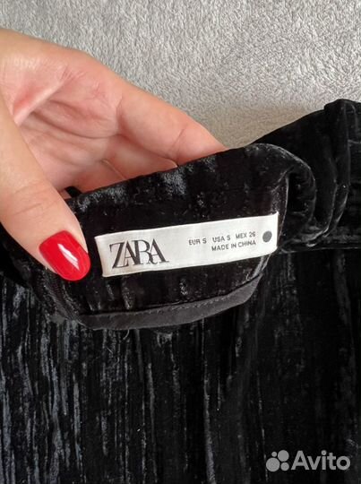 Платье бархатное Zara (xs-s)