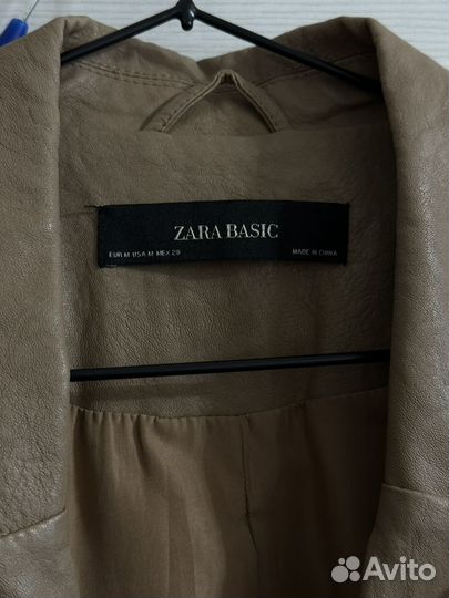 Кожаный пиджак zara