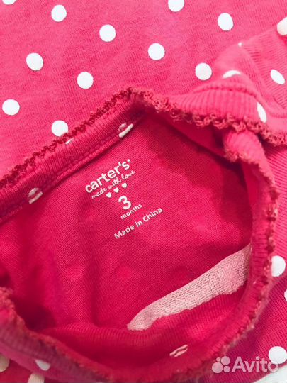 Боди для девочки Carter's