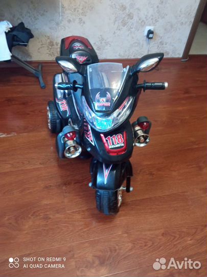 Детский электрический трёхколёсный мотоцикл